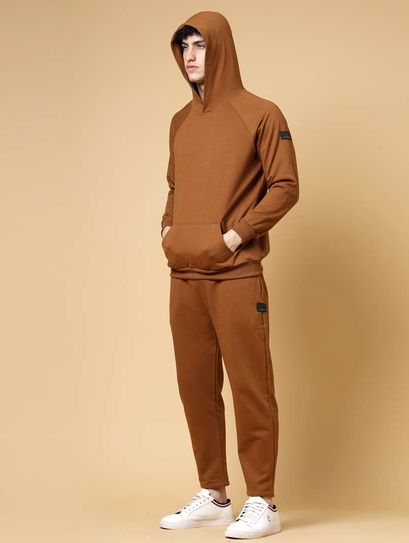 men solid long sleeve full length track suit - 22228214 -  Standard Image - 1