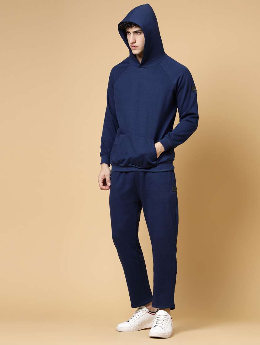 men solid long sleeve full length track suit - 22228215 -  Standard Image - 1