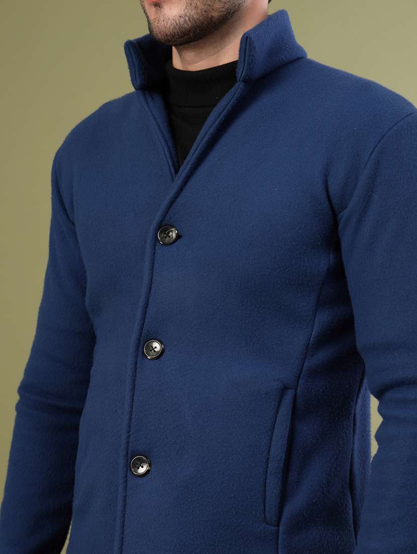 men solid lapel collar overcoat - 22228232 -  Standard Image - 4
