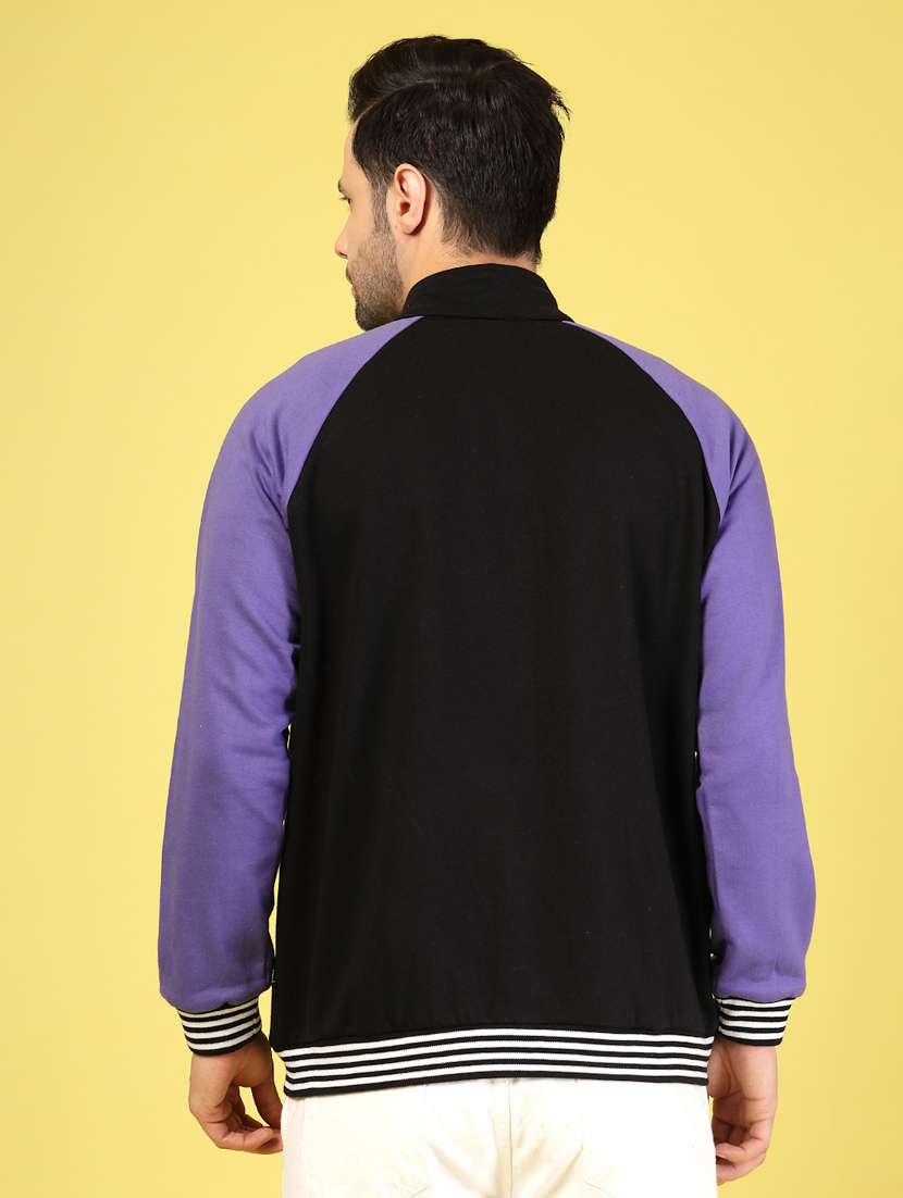 men color block long sleeve regular fit casual jacket - 22228241 -  Standard Image - 1