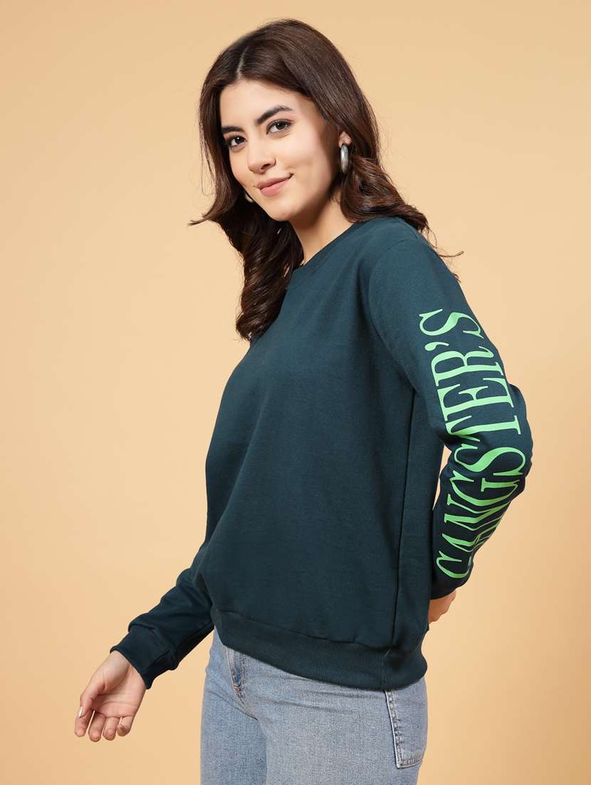 women printed long sleeve sweatshirt - 22228262 -  Standard Image - 1