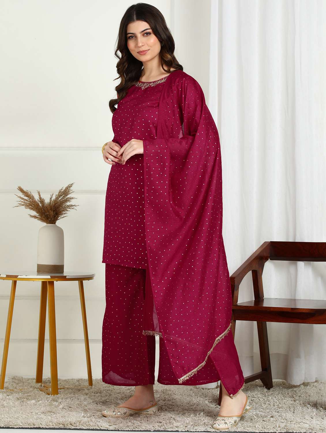 women printed kurta pant with dupatta set - 22228271 -  Standard Image - 1
