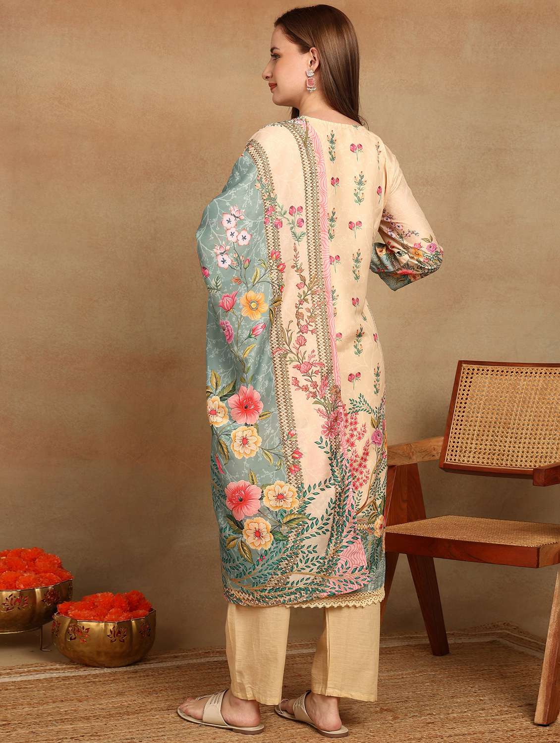 women printed kurta pant with dupatta set - 22228279 -  Standard Image - 1