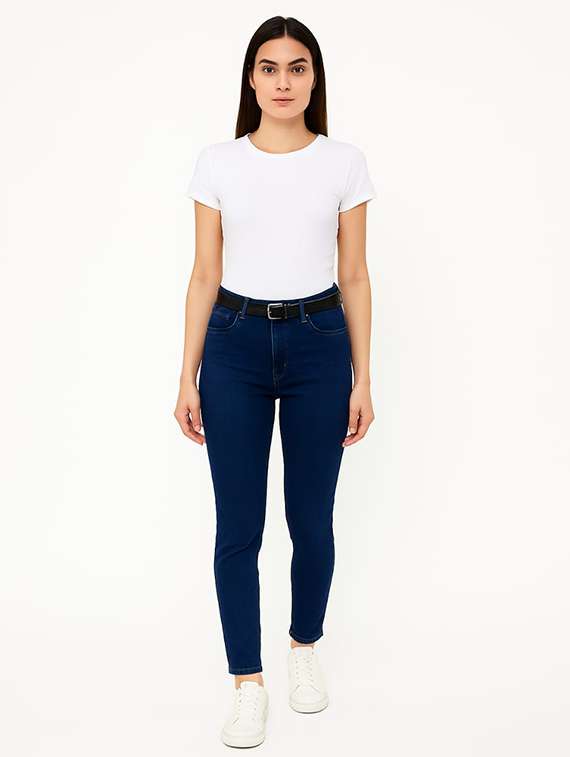 women solid mid rise slim fit jean - 22228303 -  Standard Image - 1