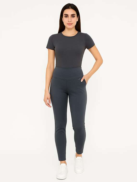 women solid mid rise slim fit jegging - 22228310 -  Standard Image - 1
