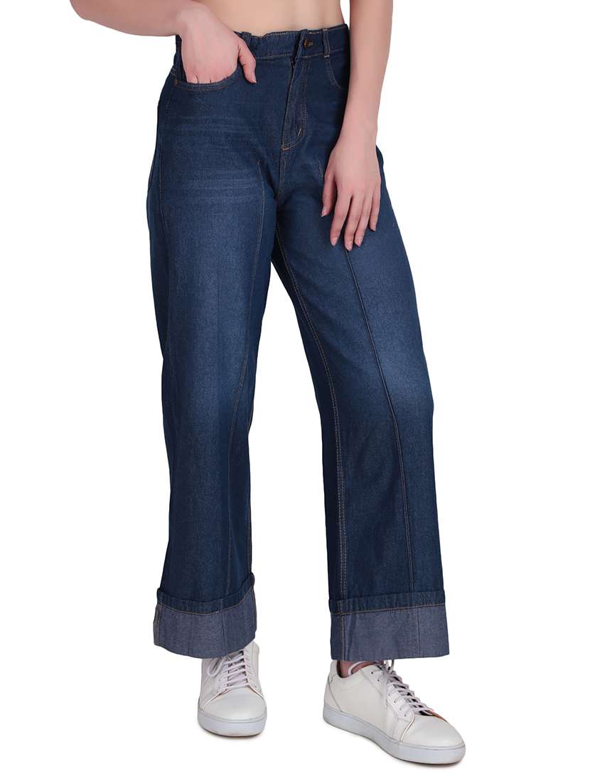 women washed mid rise wide leg jean - 22228348 -  Standard Image - 1