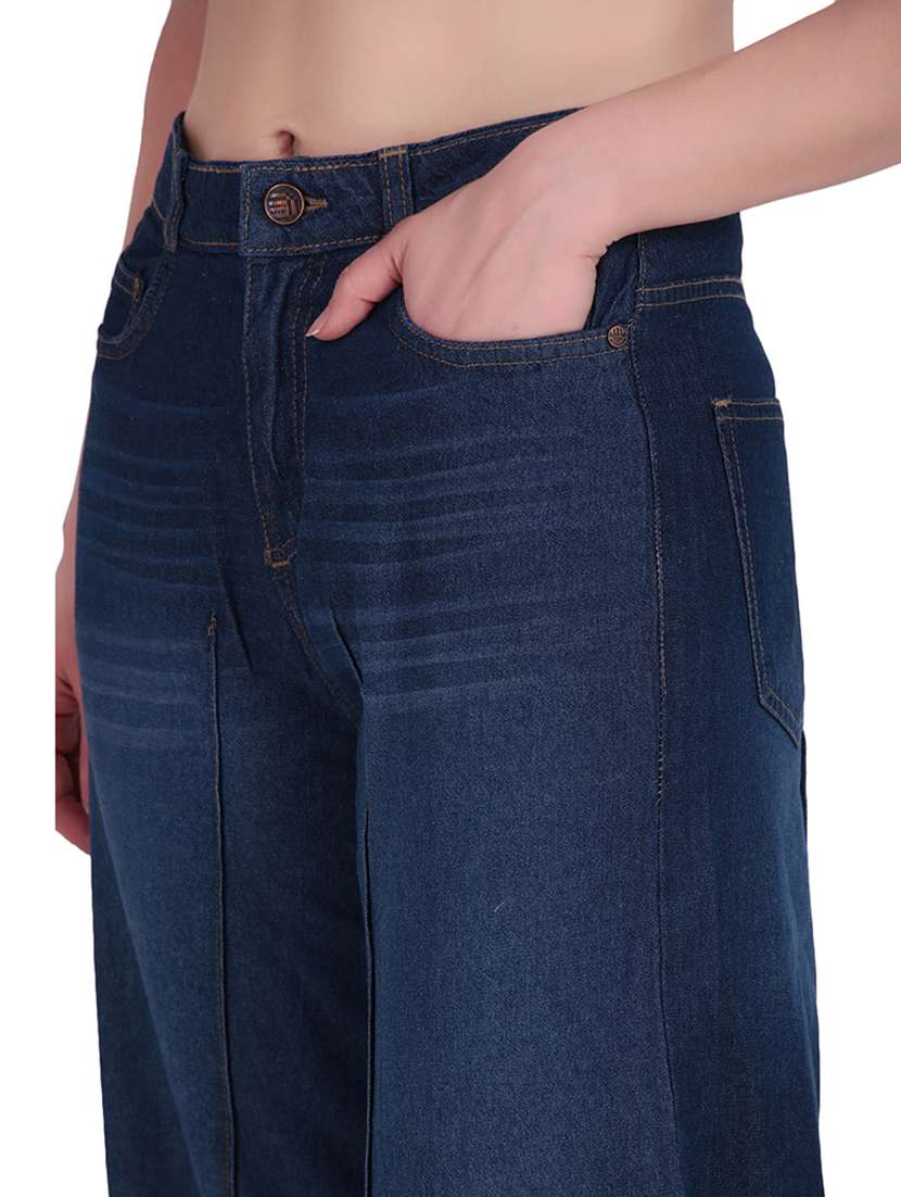 women washed mid rise wide leg jean - 22228348 -  Standard Image - 4