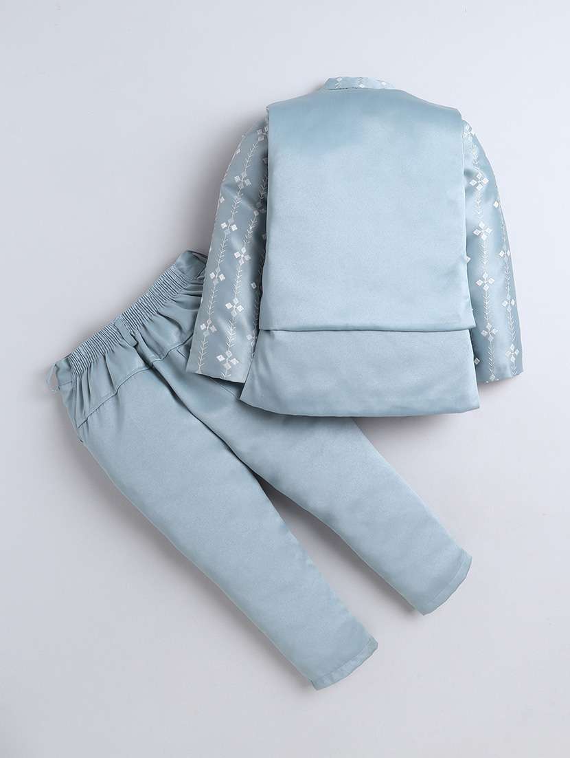 boys embroidered long sleeve sherwani set - 22228572 -  Standard Image - 1