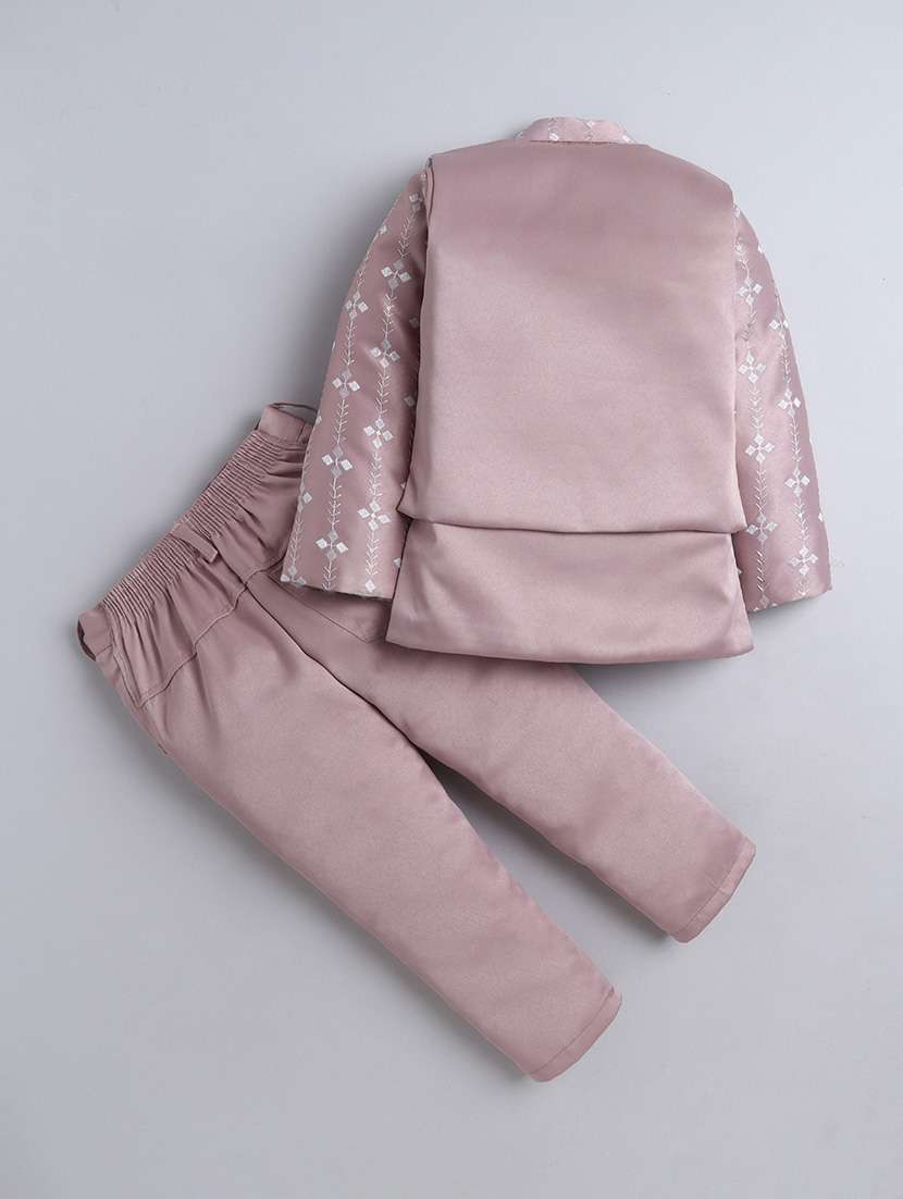 boys embroidered long sleeve sherwani set - 22228573 -  Standard Image - 1