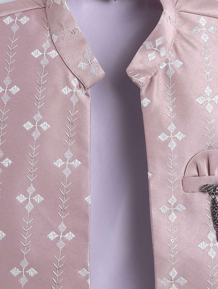 boys embroidered long sleeve sherwani set - 22228573 -  Standard Image - 4