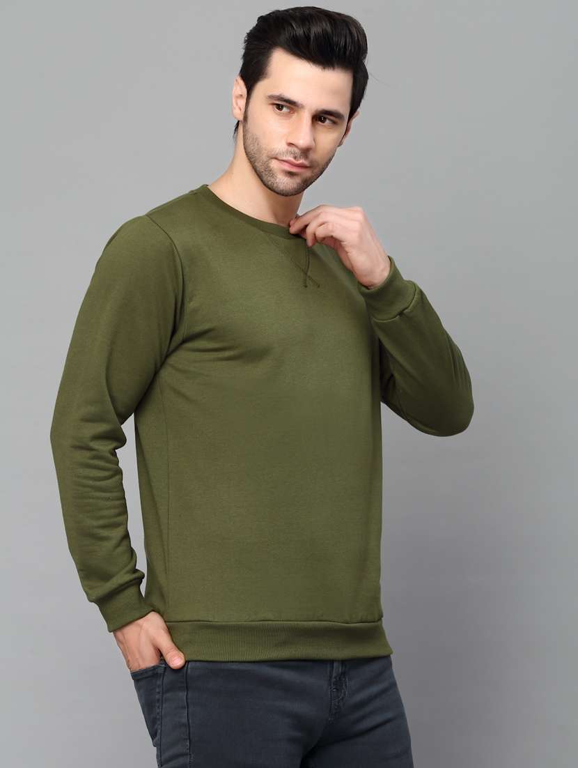 men solid long sleeve regular fit sweatshirt - 22228584 -  Standard Image - 1
