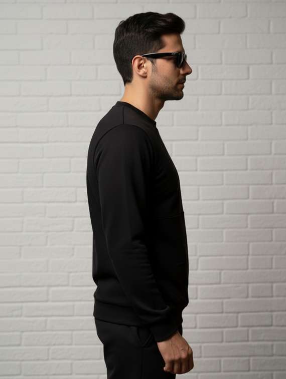 men solid long sleeve regular fit sweatshirt - 22228600 -  Standard Image - 1