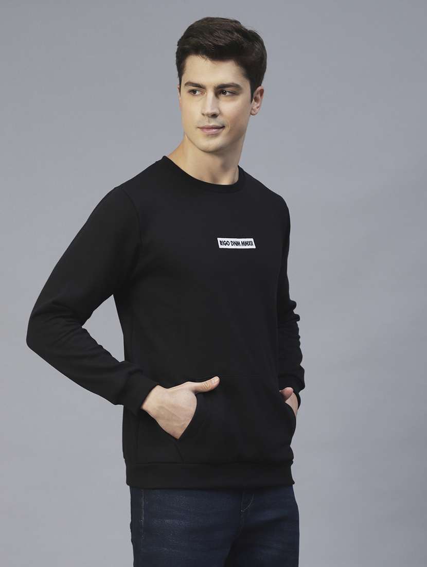 men chest print long sleeve regular fit sweatshirt - 22228607 -  Standard Image - 1