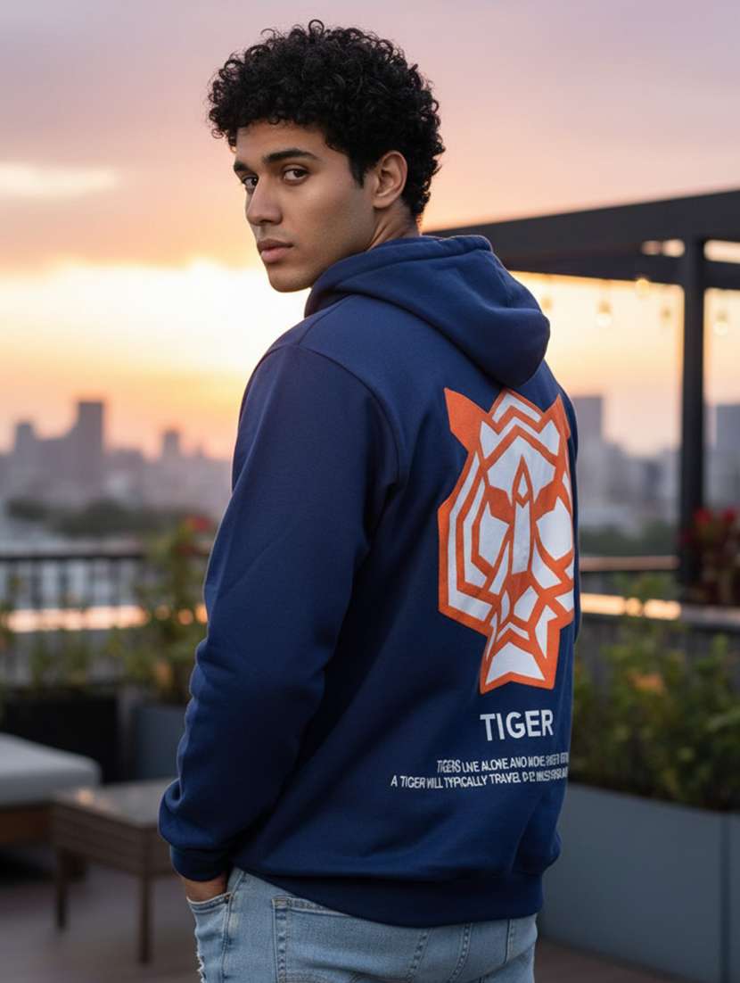 men front & back print long sleeve regular fit sweatshirt