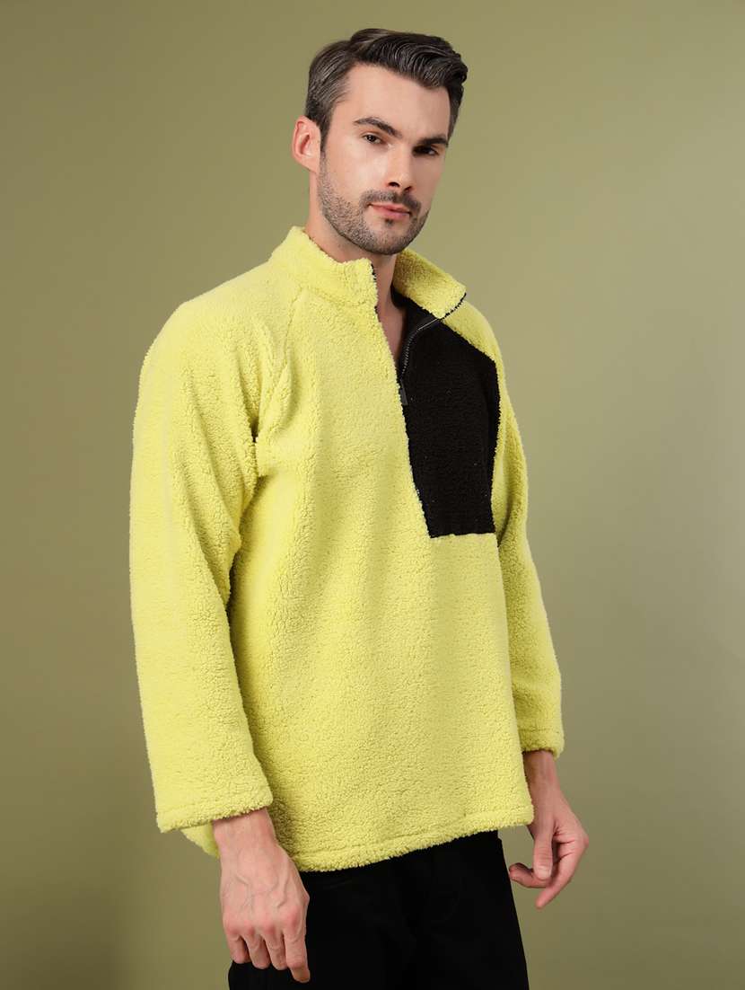 men color block long sleeve oversized sweatshirt - 22228633 -  Standard Image - 1