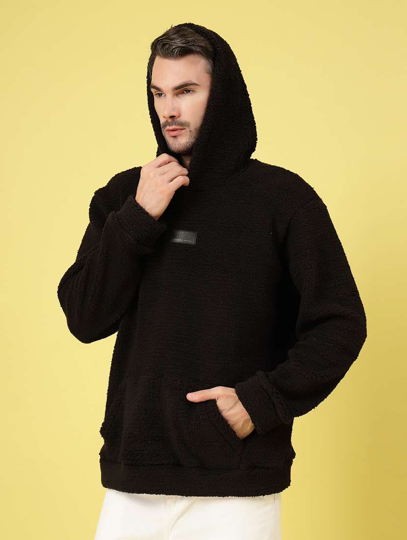 men solid long sleeve oversized sweatshirt - 22228636 -  Standard Image - 1
