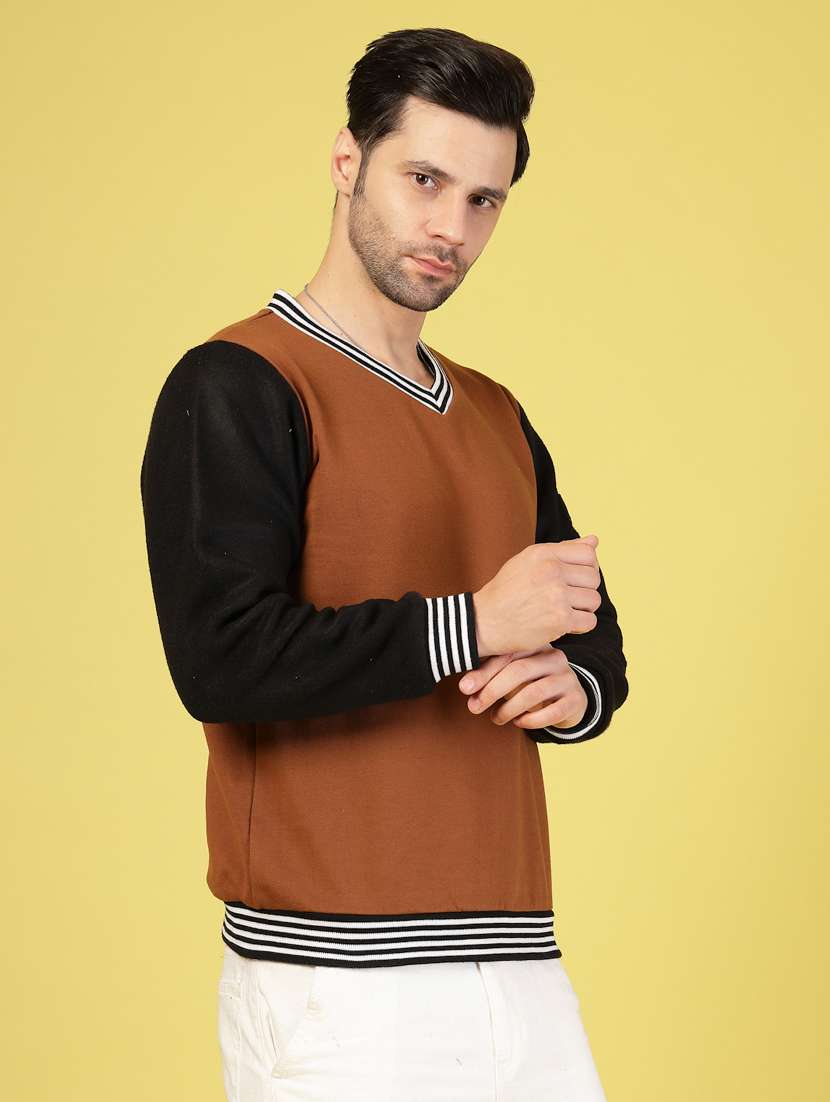 men color block long sleeve regular fit sweatshirt - 22228644 -  Standard Image - 1