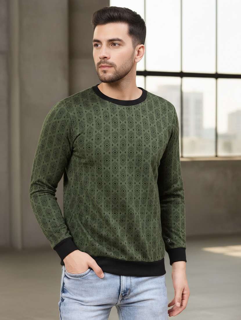 men printed long sleeve regular fit sweatshirt - 22228656 -  Standard Image - 1