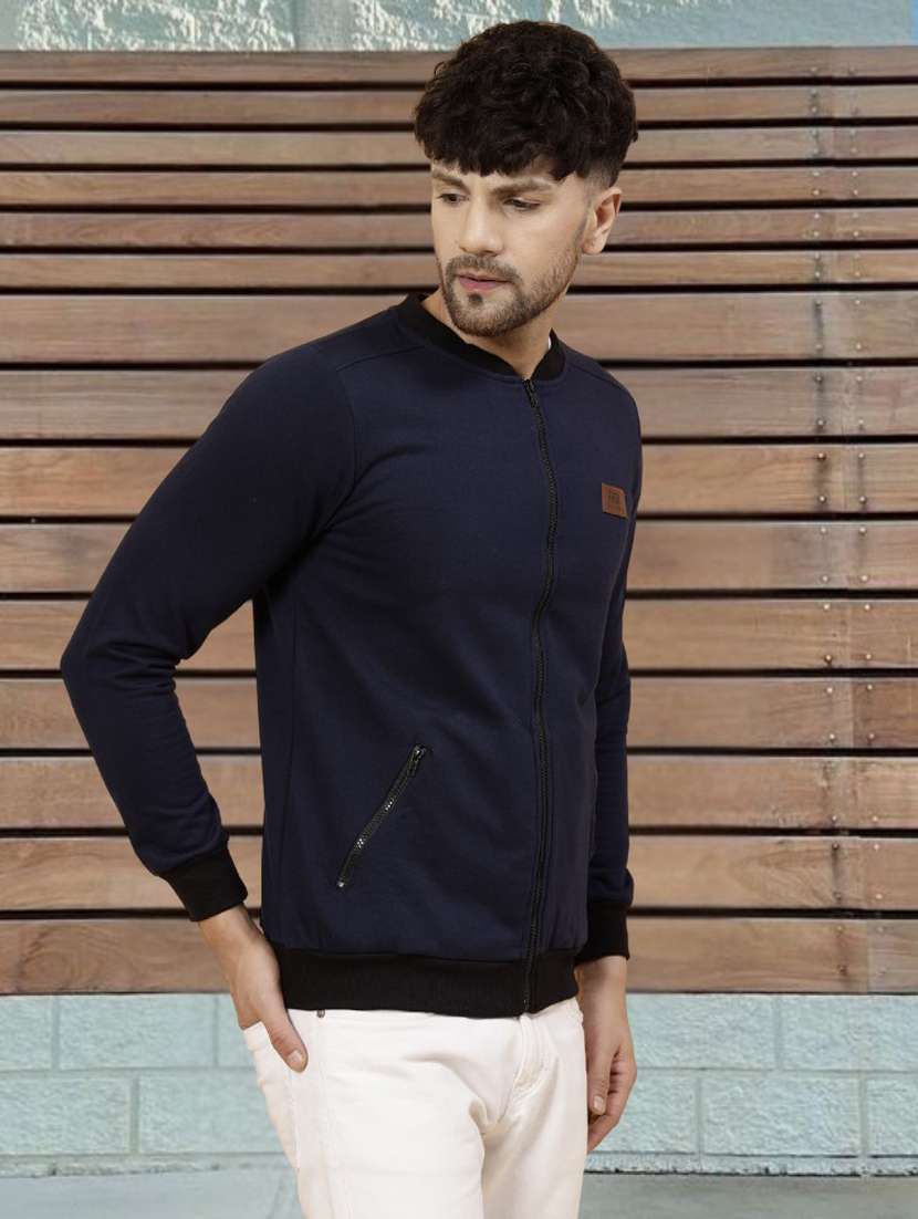 men solid long sleeve regular fit sweatshirt