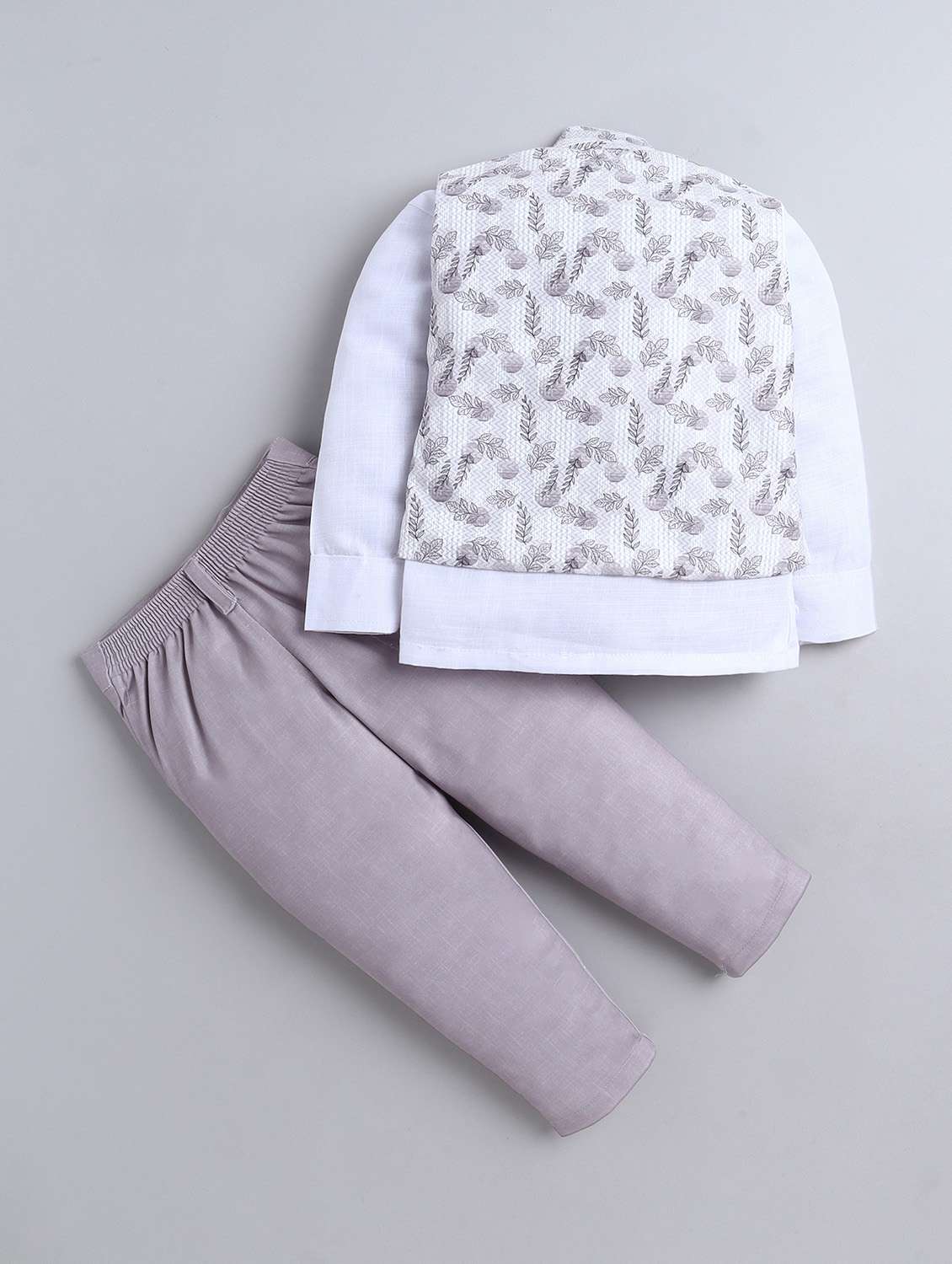 boys printed long sleeve sherwani set - 22228677 -  Standard Image - 1