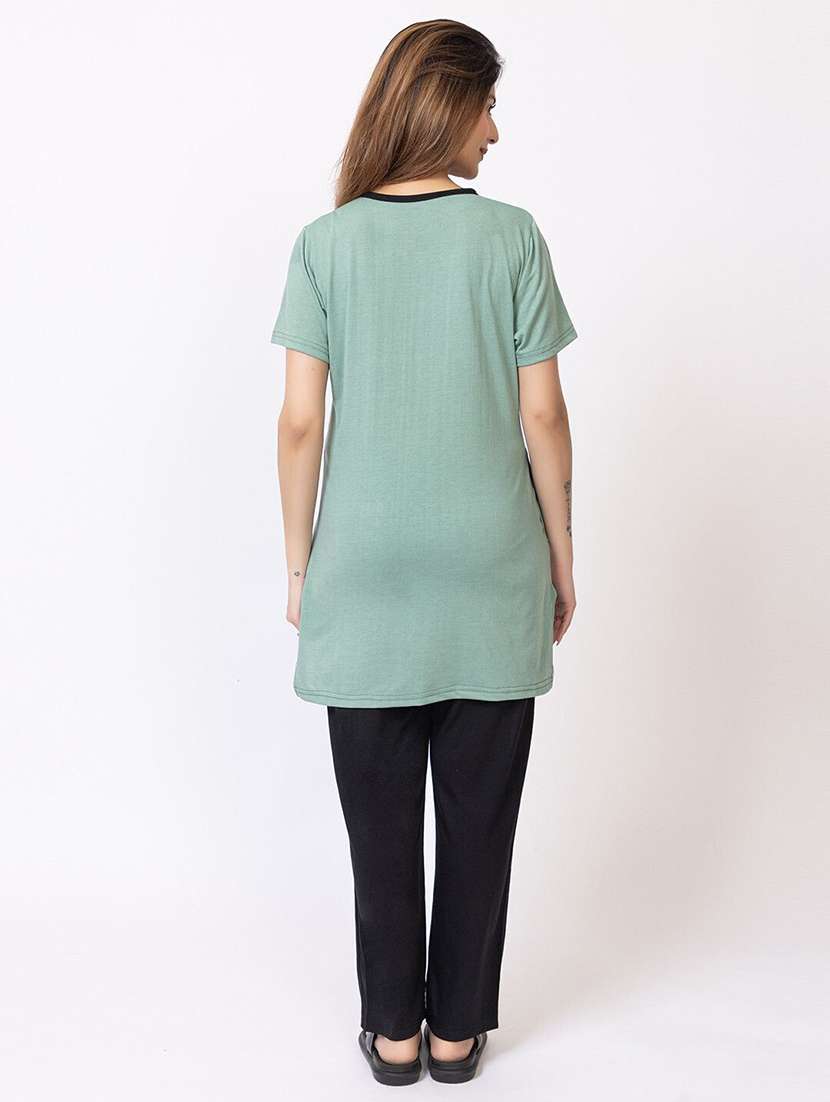 women printed nightwear pyjama set - 22228687 -  Standard Image - 4