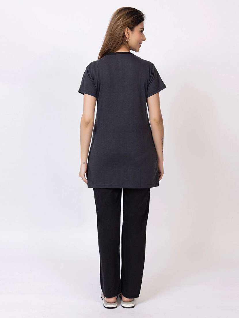 women printed nightwear pyjama set - 22228693 -  Standard Image - 4