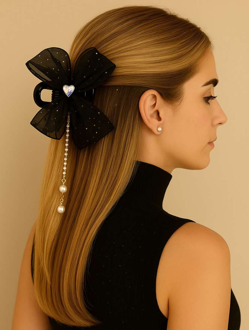 women bow embellished clutcher