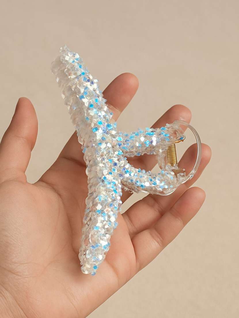 women glitter star acrylic clutcher - 22228803 -  Standard Image - 1