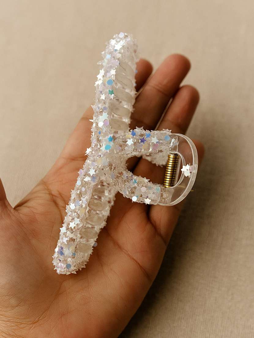 women glitter star acrylic clutcher - 22228805 -  Standard Image - 1