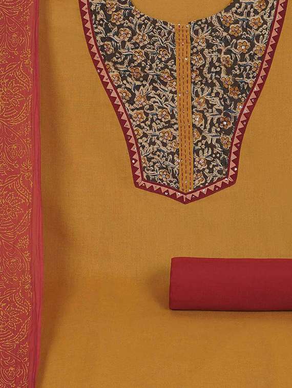 women printed unstitched suit set - 22228836 -  Standard Image - 4