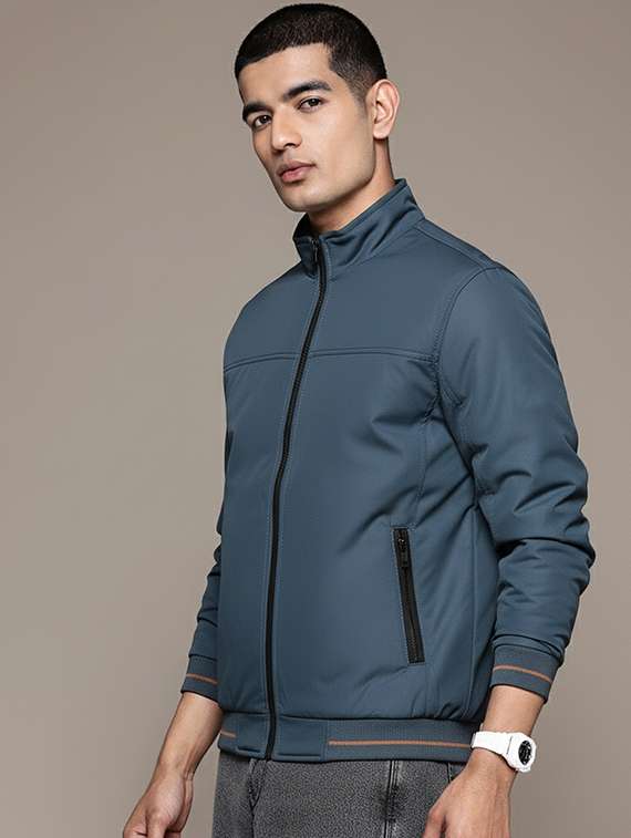 men solid long sleeve lightweight bomber jacket - 22228851 -  Standard Image - 1