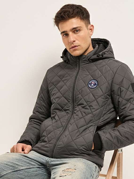 men solid long sleeve puffer jacket - 22228852 -  Standard Image - 1