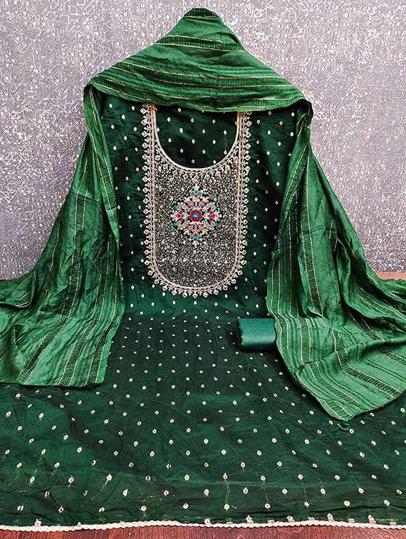 women self design embroidered unstitched suit set - 22228894 -  Standard Image - 1