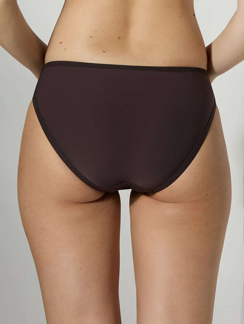 women solid mid rise lace bikni panty - 22228970 -  Standard Image - 4