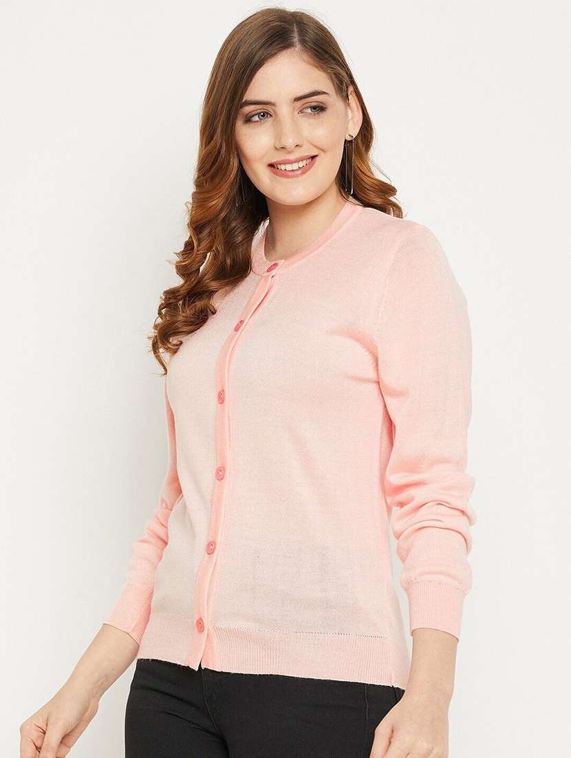 women solid long sleeve cardigan - 22229071 -  Standard Image - 1