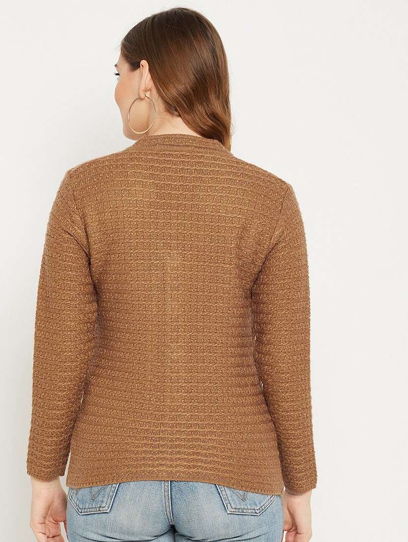 women self designed long sleeve cardigan - 22229083 -  Standard Image - 1