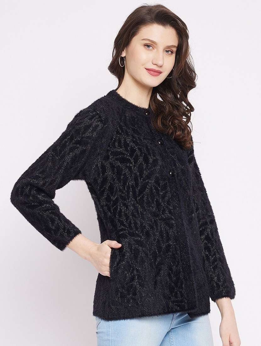 women self designed long sleeve cardigan - 22229325 -  Standard Image - 1