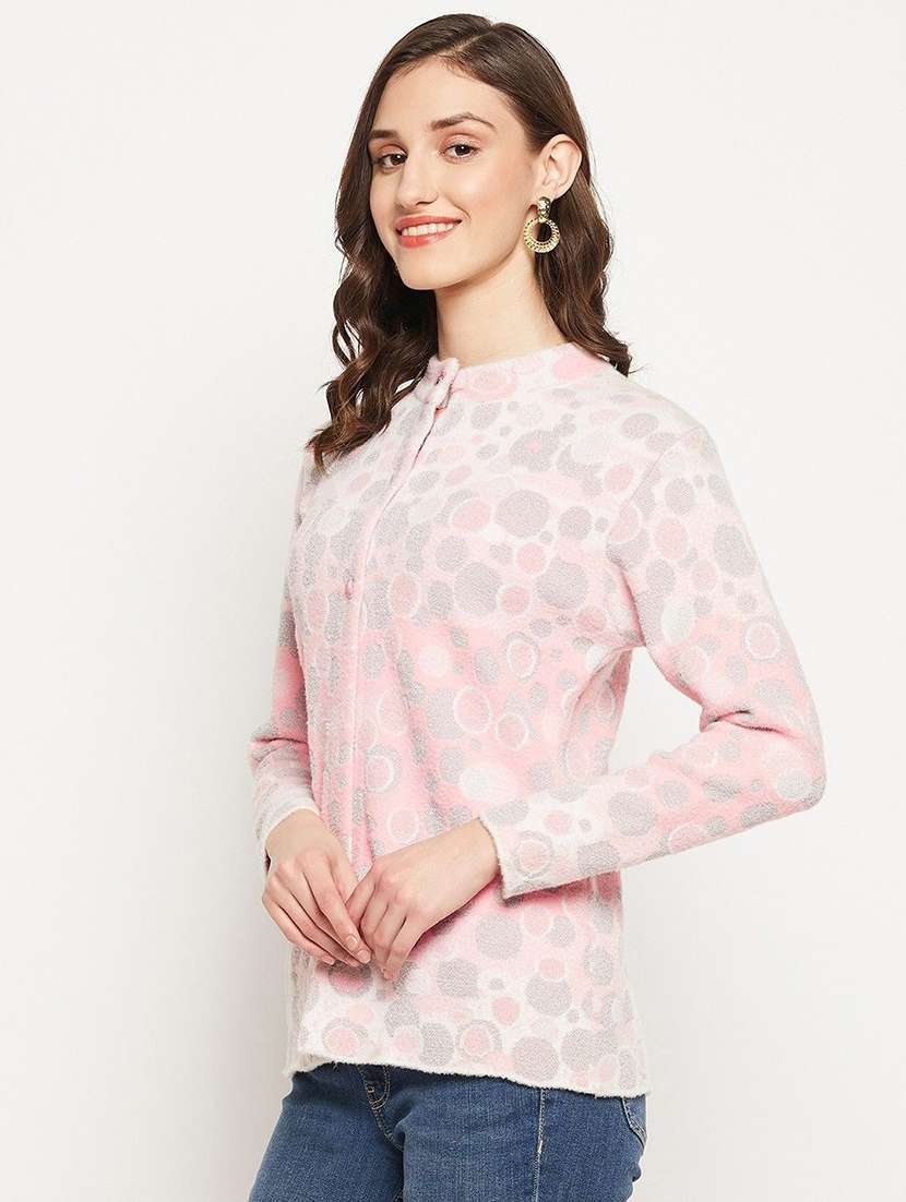 women self designed long sleeve cardigan - 22229558 -  Standard Image - 1