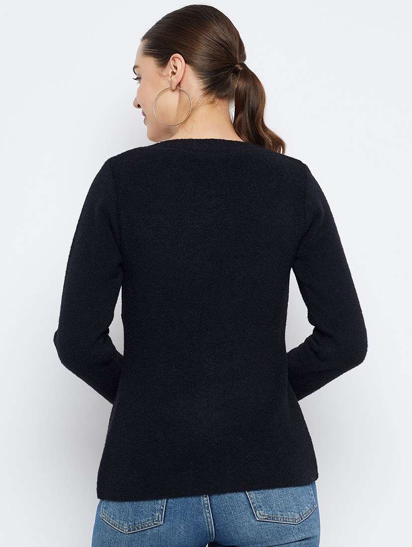 women solid long sleeve cardigan - 22229568 -  Standard Image - 1