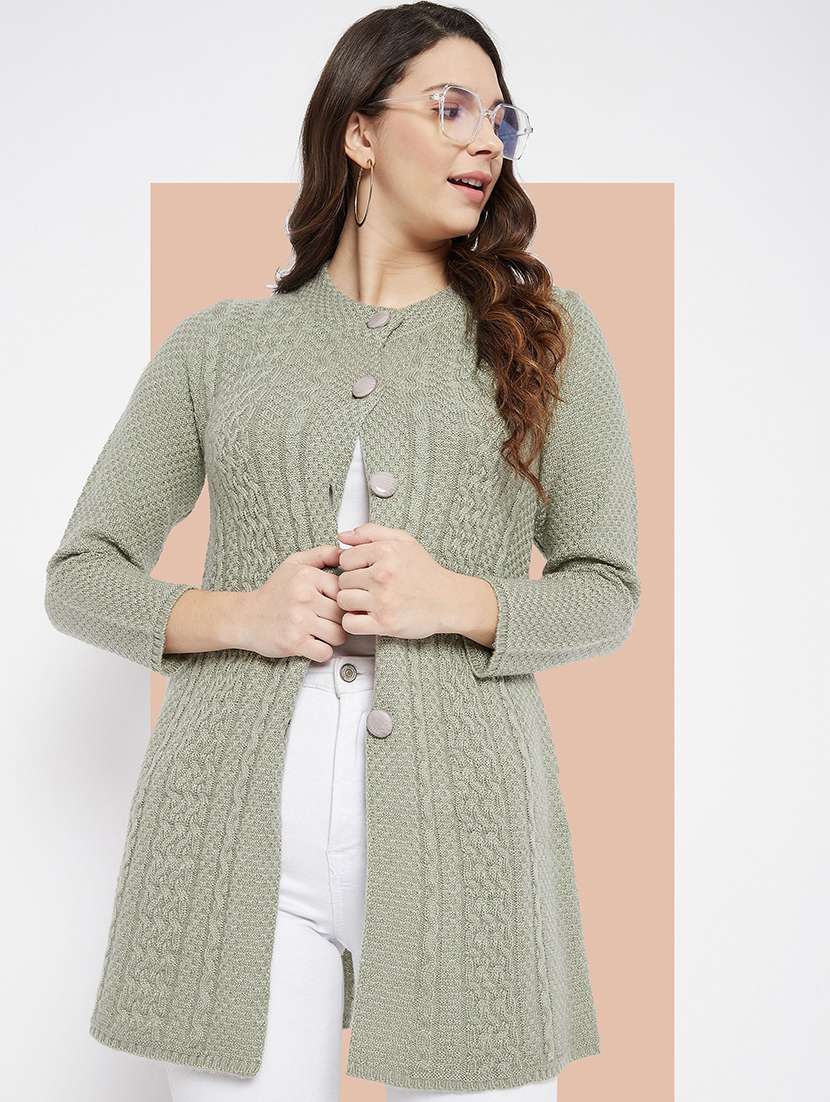 women self designed ong sleeve cardigan