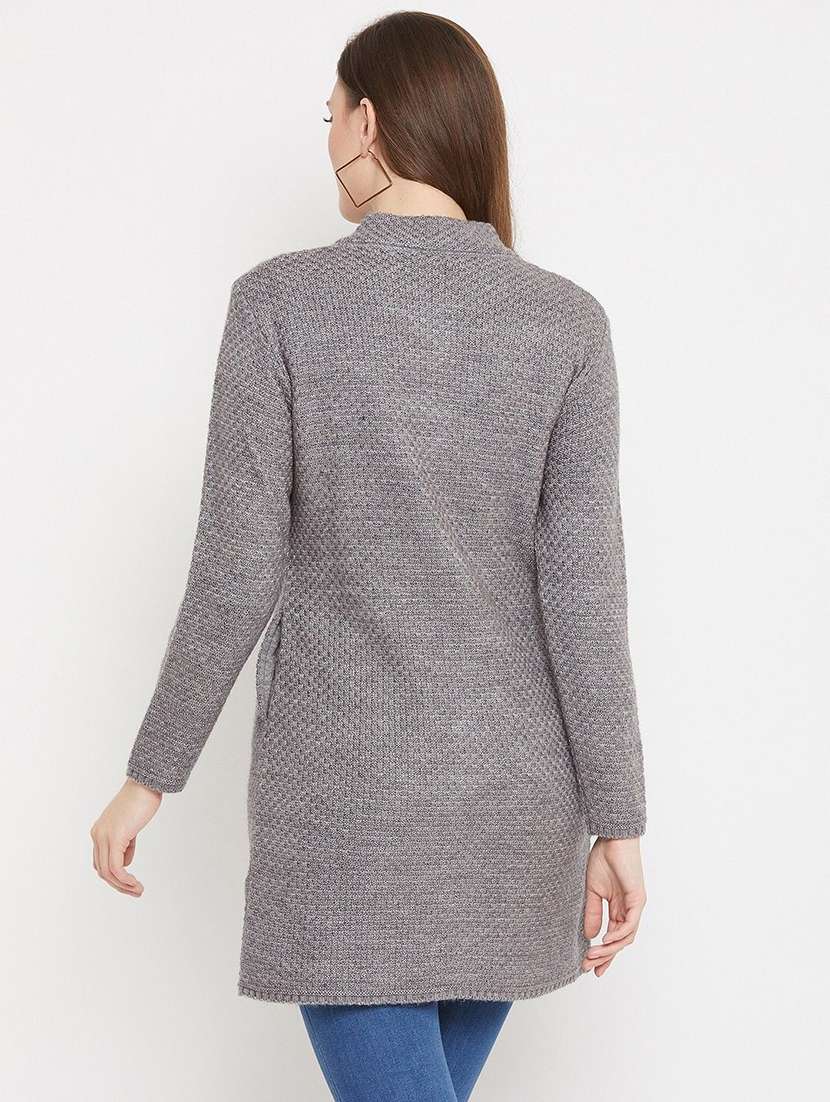 women self designed long sleeve cardigan - 22229626 -  Standard Image - 1