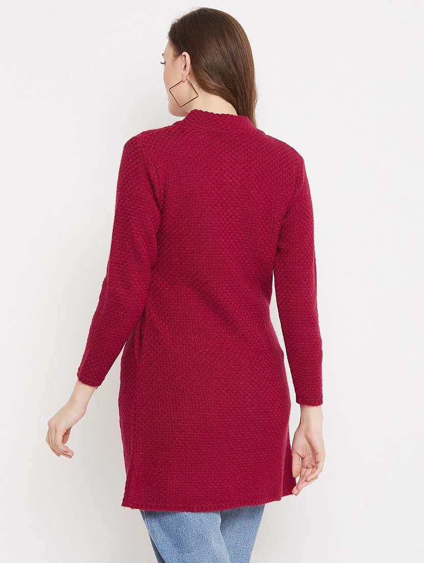 women self designed long sleeve cardigan - 22229631 -  Standard Image - 1