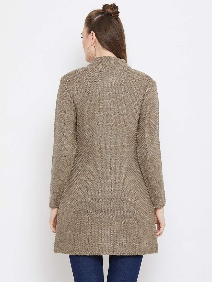 women self designed ong sleeve cardigan - 22229635 -  Standard Image - 1