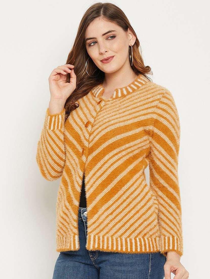 women self designed long sleeve cardigan - 22229737 -  Standard Image - 1