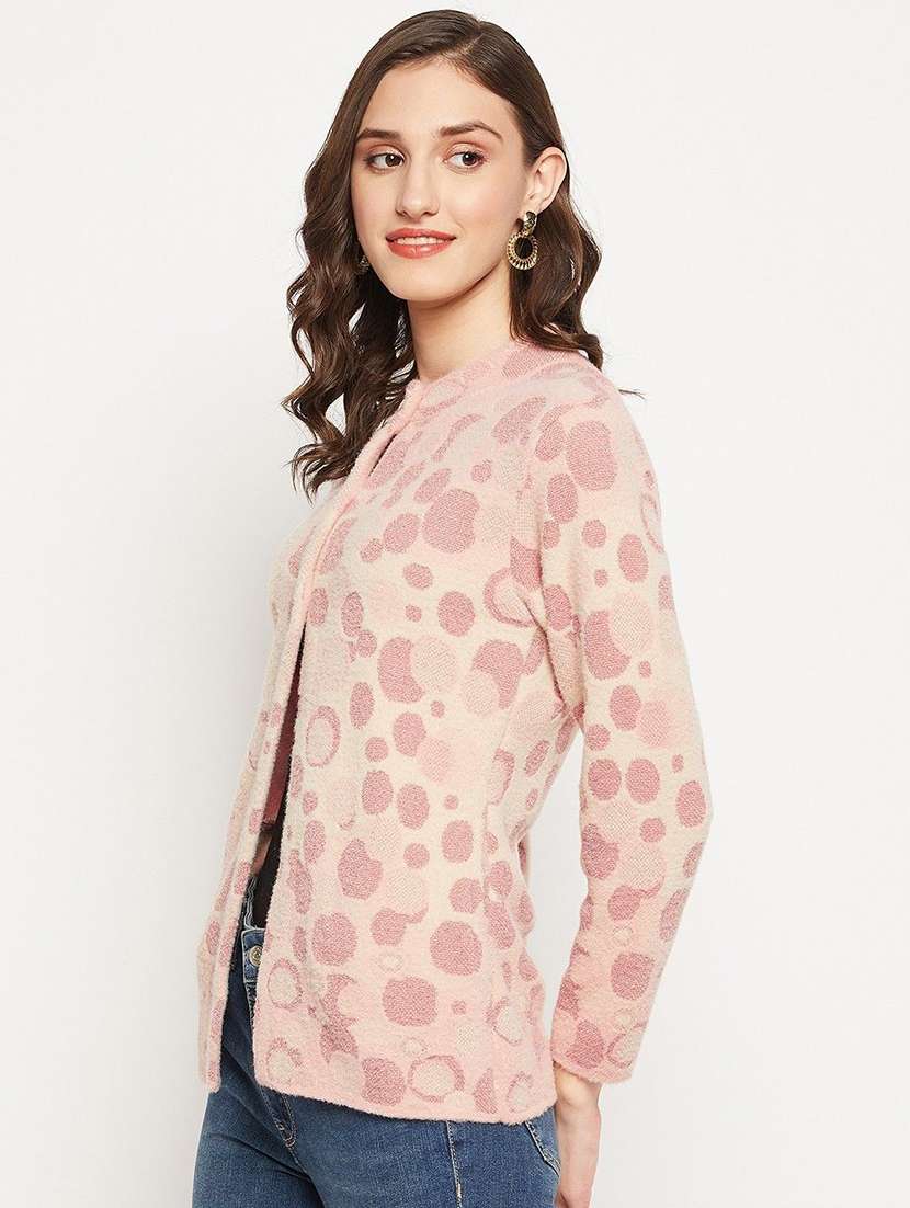 women self designed long sleeve cardigan - 22229749 -  Standard Image - 1