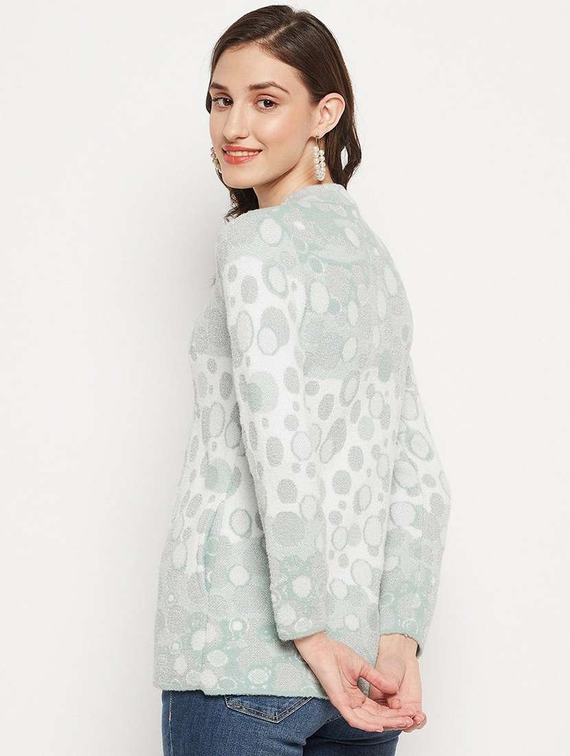 women self designed long sleeve cardigan - 22229752 -  Standard Image - 1