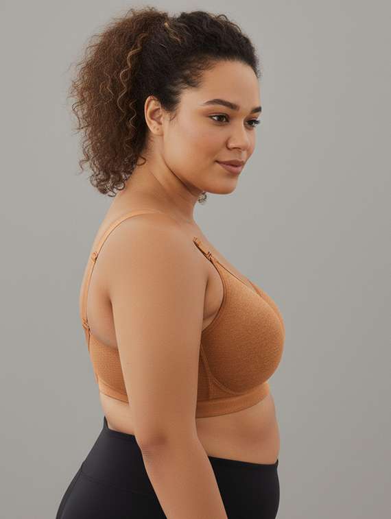 women plus size solid non padded minimizer bra - 22229787 -  Standard Image - 1