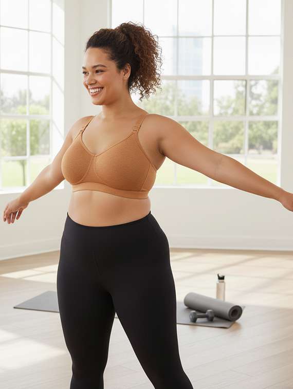 women plus size solid non padded minimizer bra - 22229787 -  Standard Image - 4