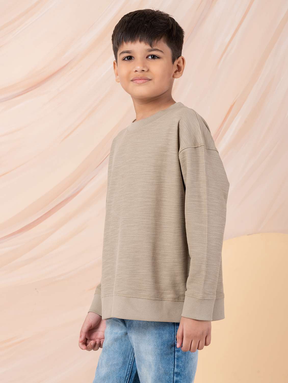 boys solid long sleeve sweatshirt - 22229809 -  Standard Image - 1