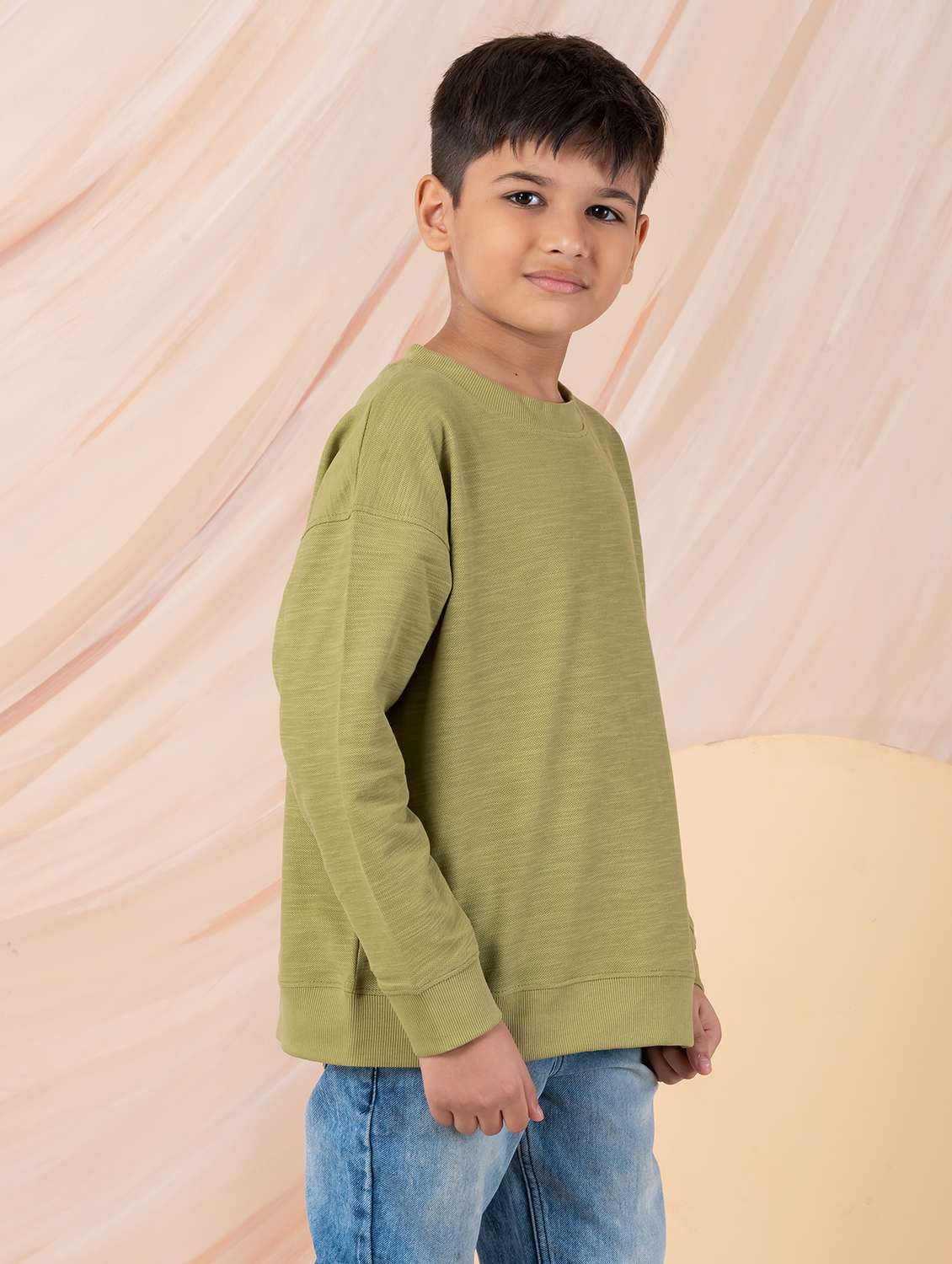 boys solid long sleeve sweatshirt - 22229810 -  Standard Image - 1